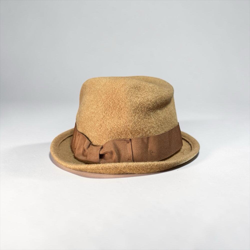 Brixton Tan Wool Fedora Hat New